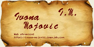 Ivona Mojović vizit kartica